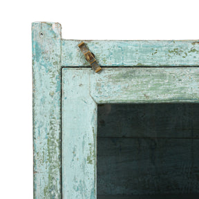 Painted Teak Glazed Indian Side Cabinet - Ca 1930