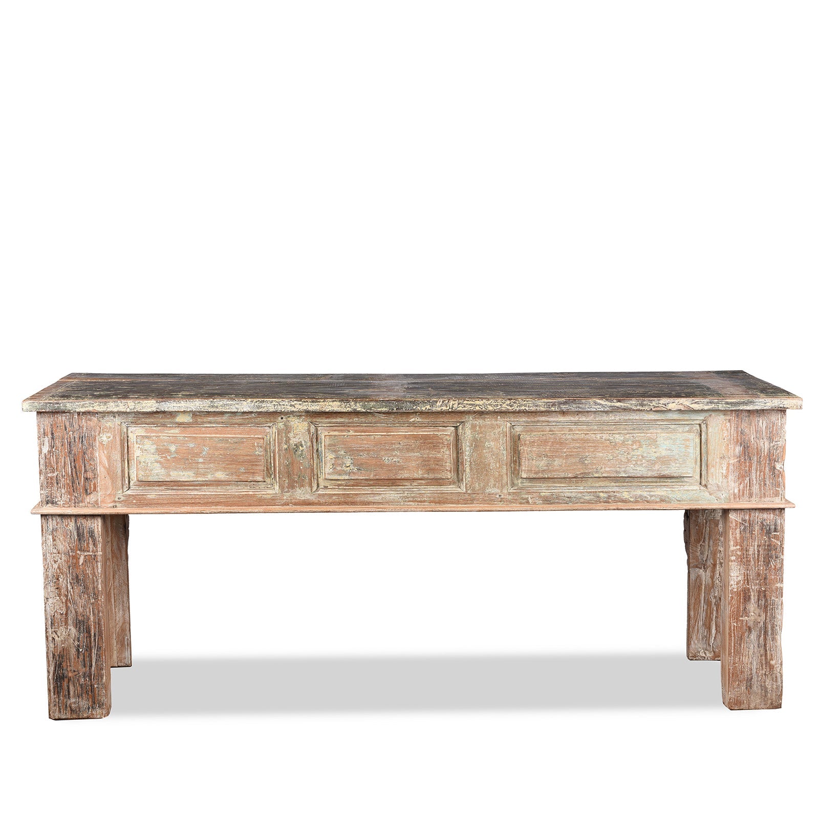 4 Drawer Painted Console Table Made From Reclaimed Teak