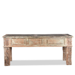 4 Drawer Painted Console Table Made From Reclaimed Teak