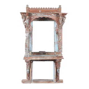 Painted Indian House Shrine From Gujarat - 19th Century