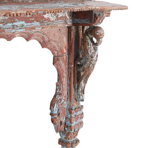 Painted Indian House Shrine From Gujarat - 19th Century