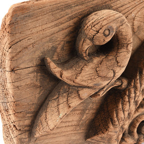 Carved Peacock Panel From Andra Pradesh - 18th Century