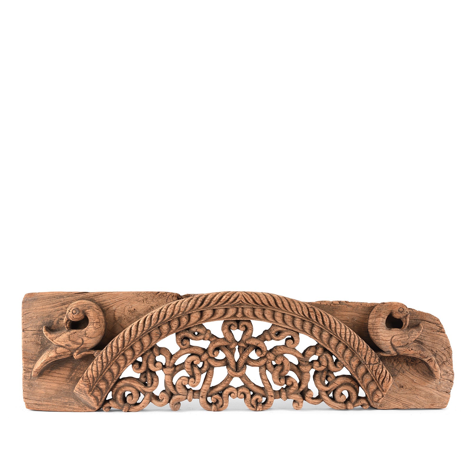 Carved Peacock Panel From Andra Pradesh - 18th Century
