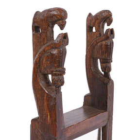 Carved Teak Mirror From Banswara Tribal Region - Ca 1920