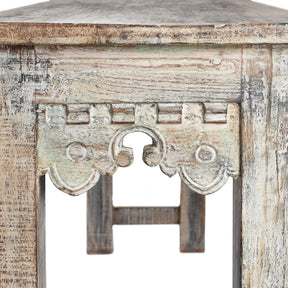 Painted Console Table Made from Reclaimed Teak