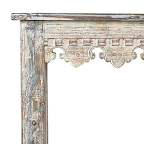 Painted Console Table Made from Reclaimed Teak