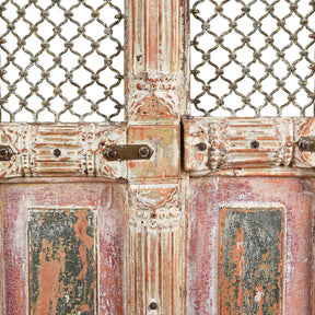 White Painted Jali Doors From Gujarat - 19th Century