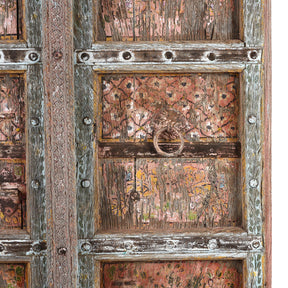 Old Indian Doors From Rajasthan With Later Paint - 19th Century