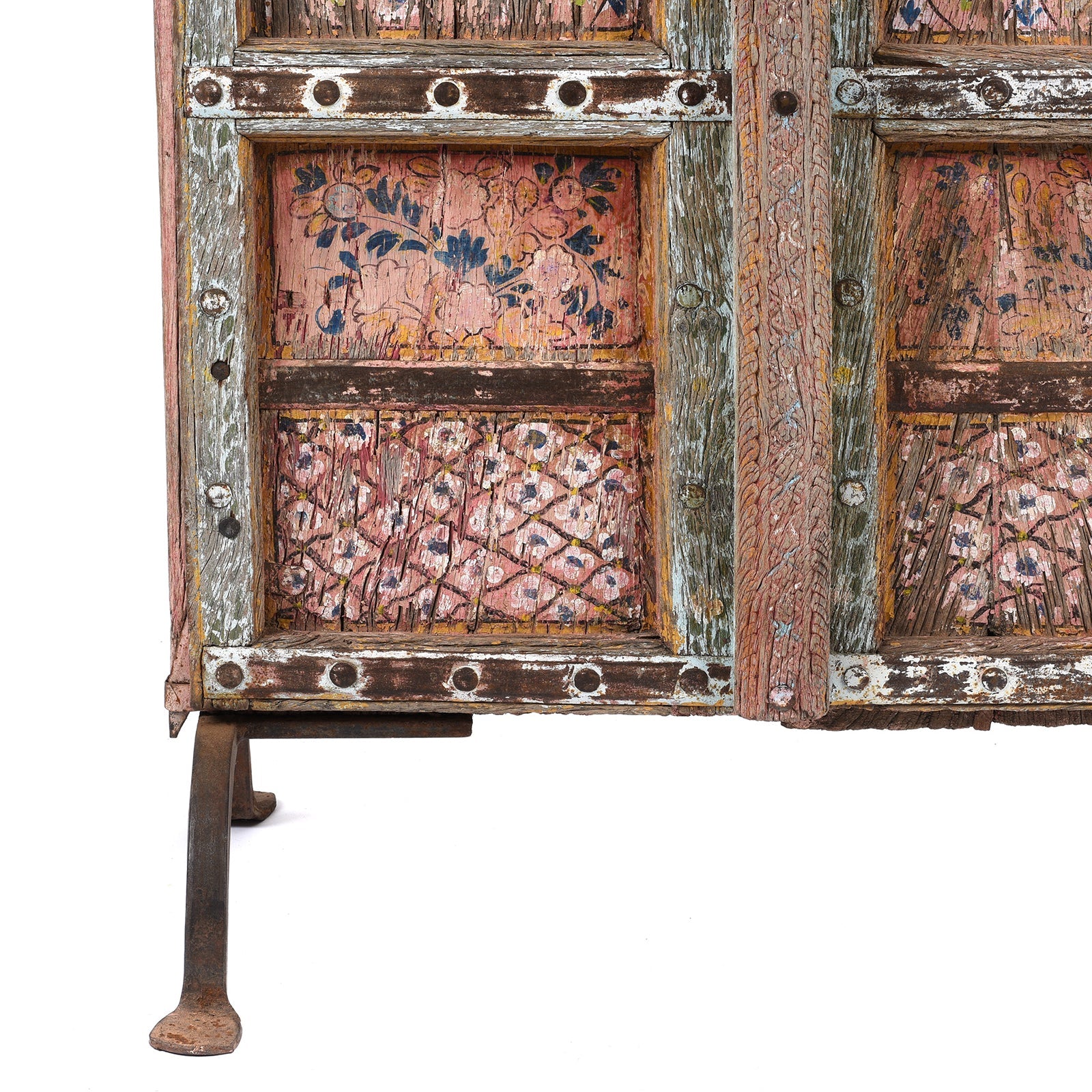 Old Indian Doors From Rajasthan With Later Paint - 19th Century