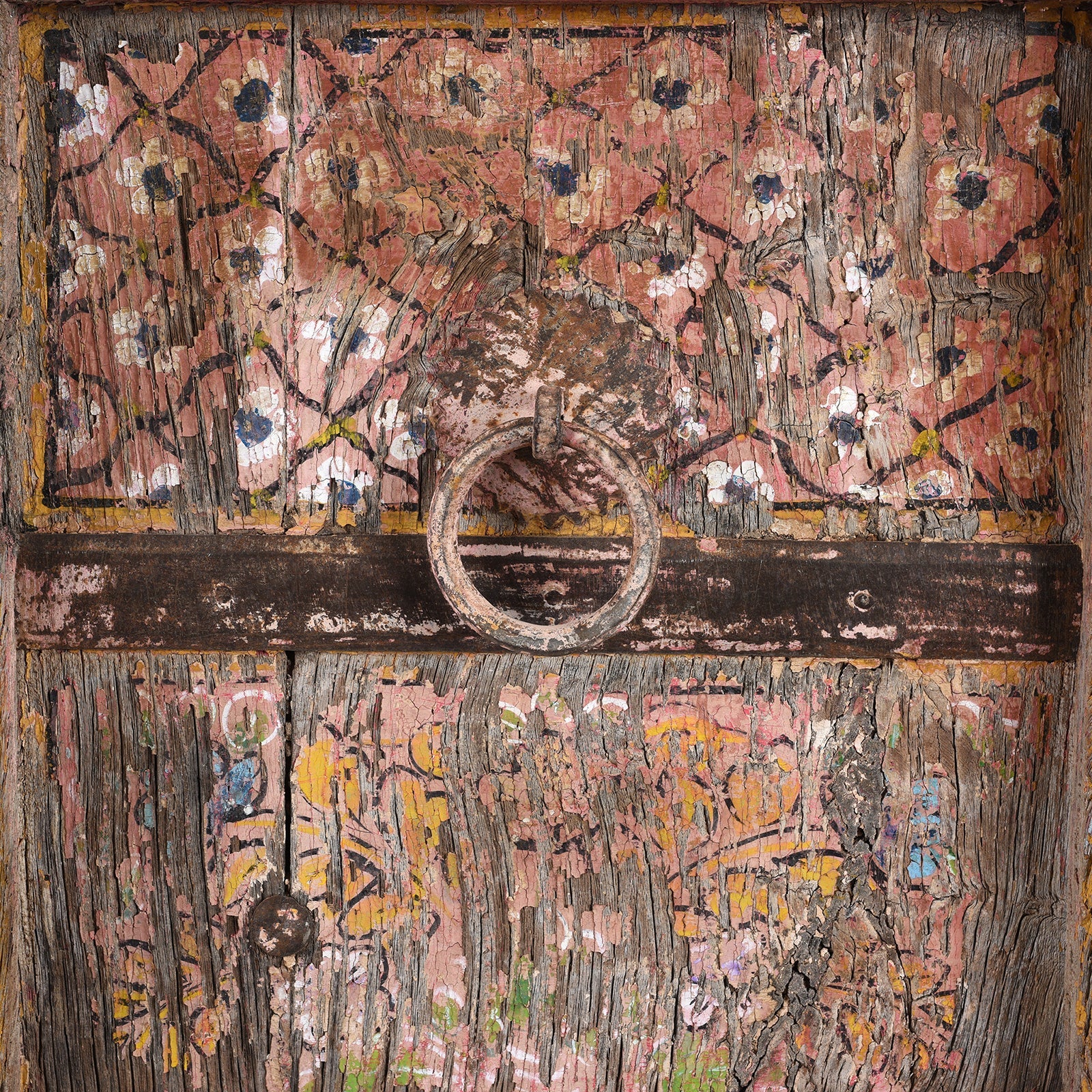 Old Indian Doors From Rajasthan With Later Paint - 19th Century