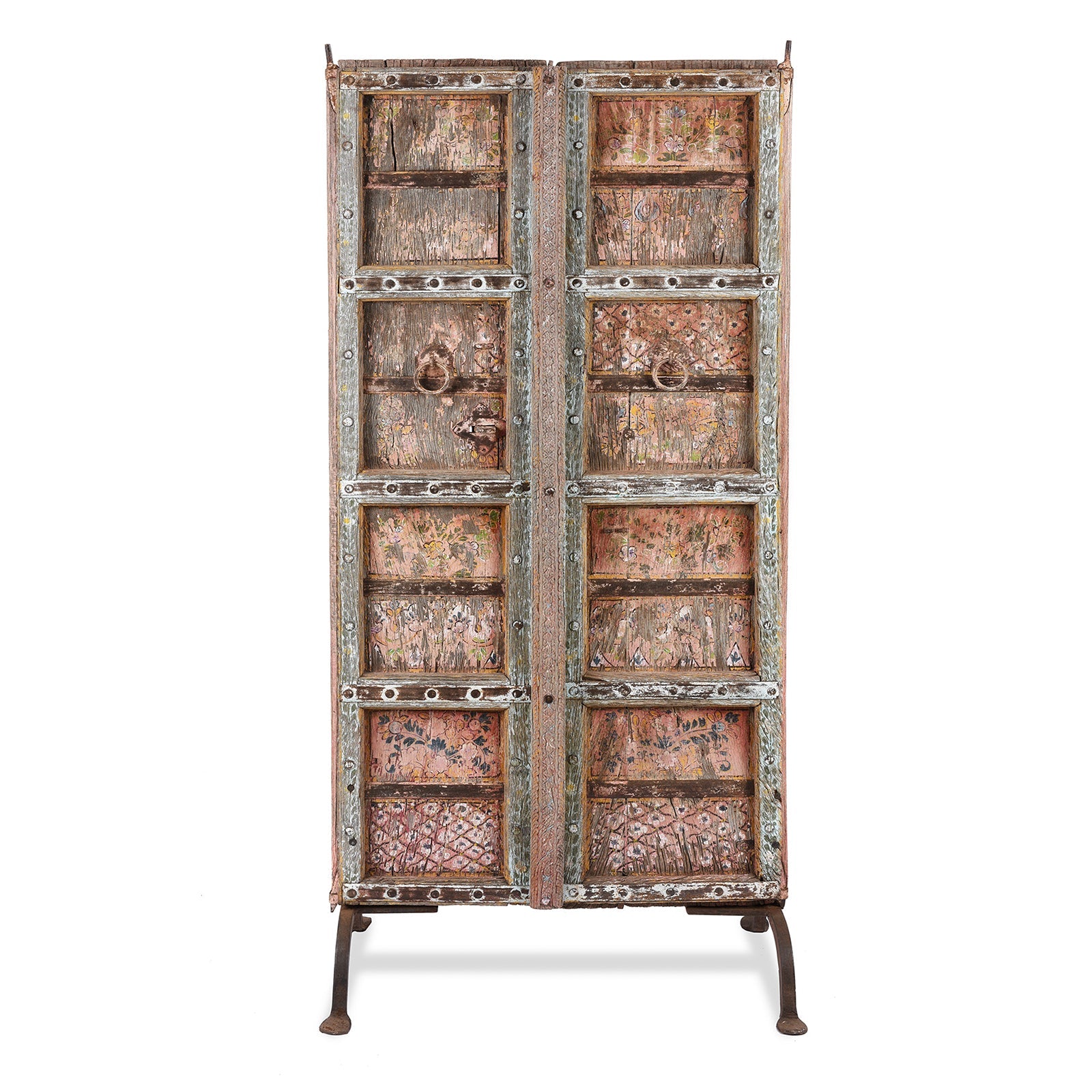 Old Indian Doors From Rajasthan With Later Paint - 19th Century