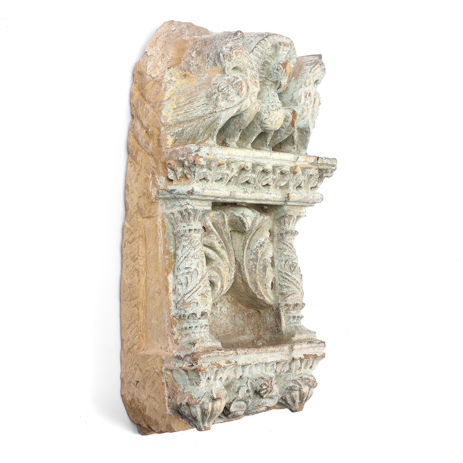 Old Stone Lamp Niche From Gujarat - 19th Century