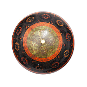 Large Scratchwork Lacquer Pot From Chiniot, Punjab - Late 19th Century