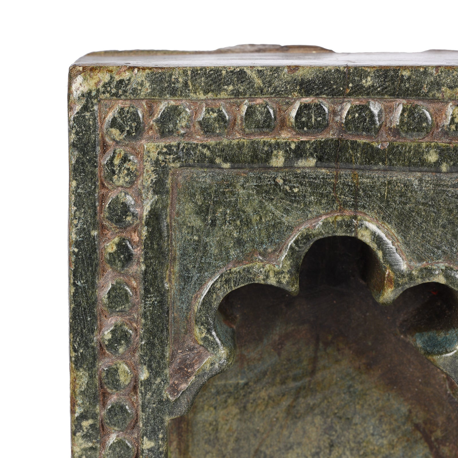 Carved Soapstone Lamp Niche From Dungarpur - 19thC