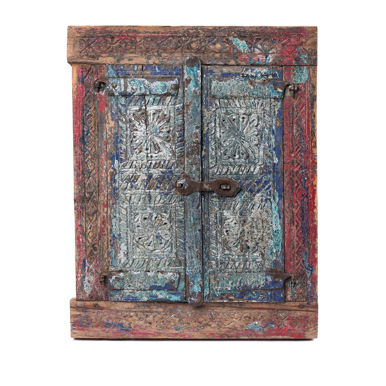 Carved Teak Tribal Window From Kutch - Ca 1920