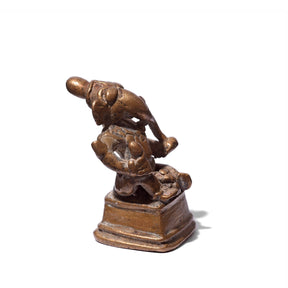 Brass Miniature Votive Statue Of Ganesh - 18th Century
