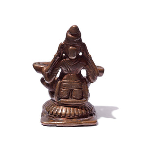 Brass Miniature Votive Statue Of Annapurna - Early 19th Century