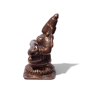 Brass Miniature Votive Statue Of Annapurna - Early 19th Century