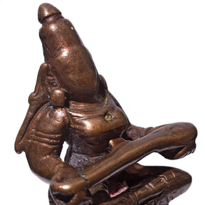 Brass Miniature Votive Statue Of Annapurna - Early 19th Century