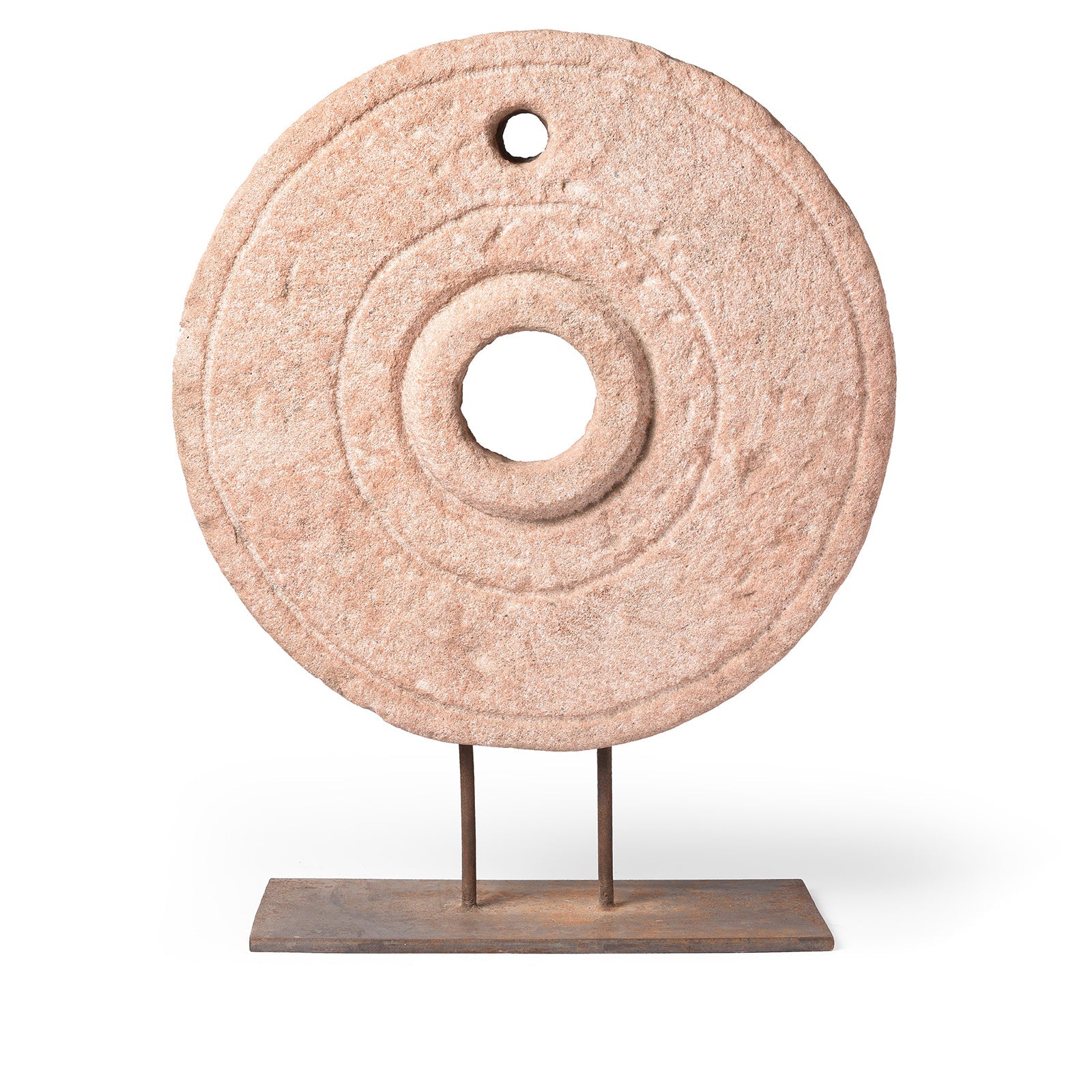 Indian Stone Millstone From Rajasthan - Ca 1920's