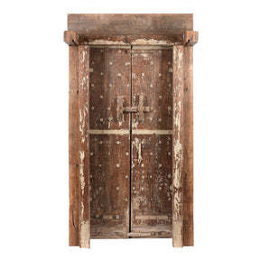 Carved Indian Teak Door From Kutch - 19th Century