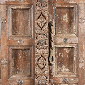 Carved Indian Teak Door From Kutch - 19th Century