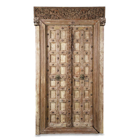 Carved Teak Door & Frame From Kutch - 19th Century