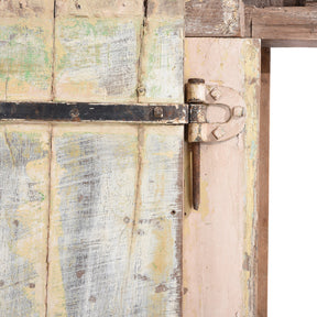 Painted Indian Door From Gujarat - 19th Century