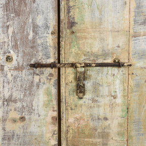 Painted Indian Door From Gujarat - 19th Century