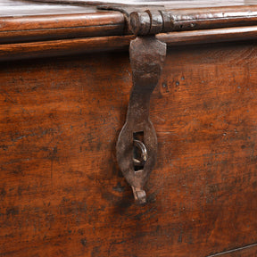 Iron Bound Indian Teak Chest From Goa - 19thC