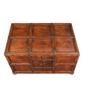 Iron Bound Teak Stick Chest From Kutch - 19th Century