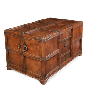 Iron Bound Teak Stick Chest From Kutch - 19th Century