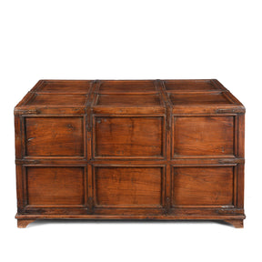 Iron Bound Teak Stick Chest From Kutch - 19th Century