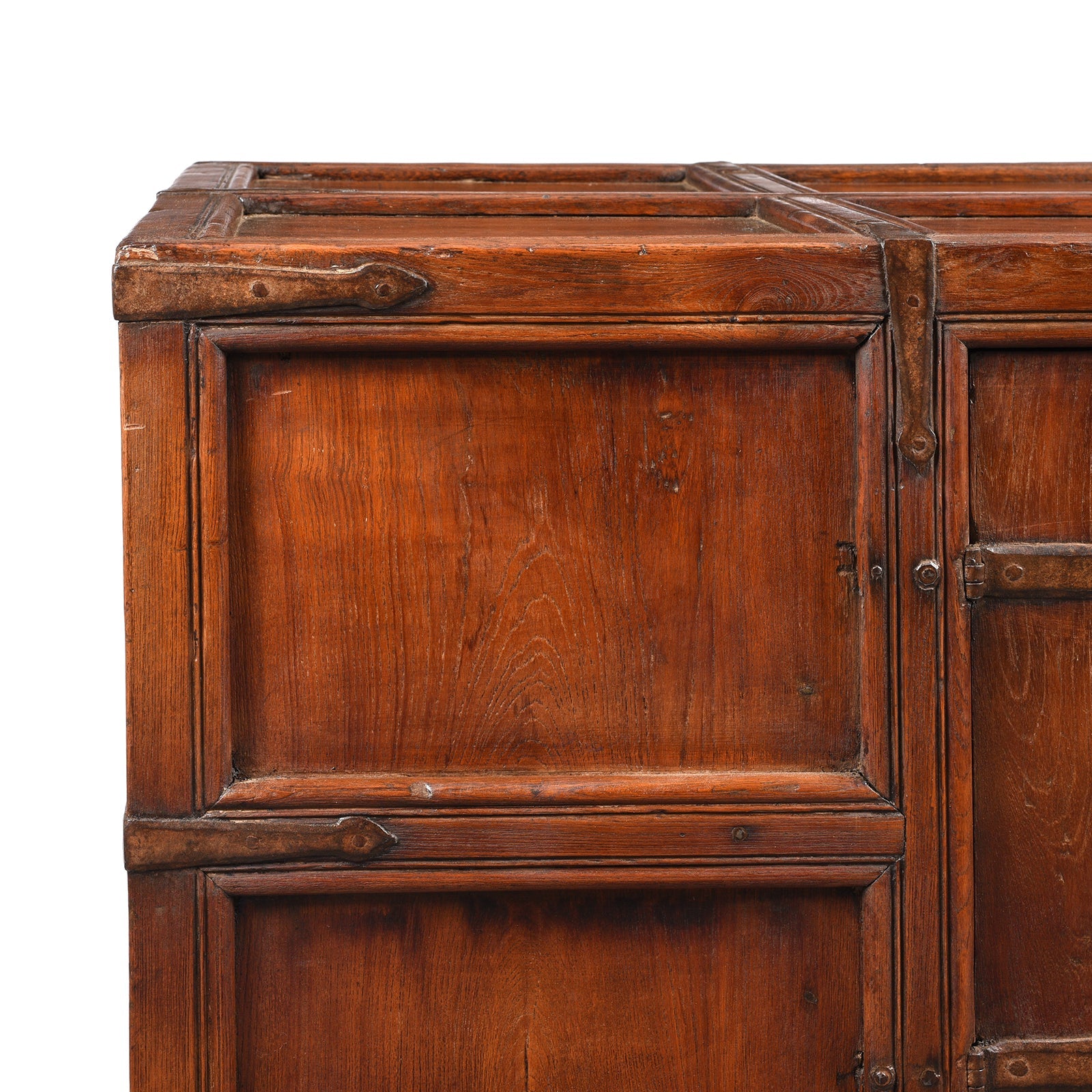 Iron Bound Teak Stick Chest From Kutch - 19th Century