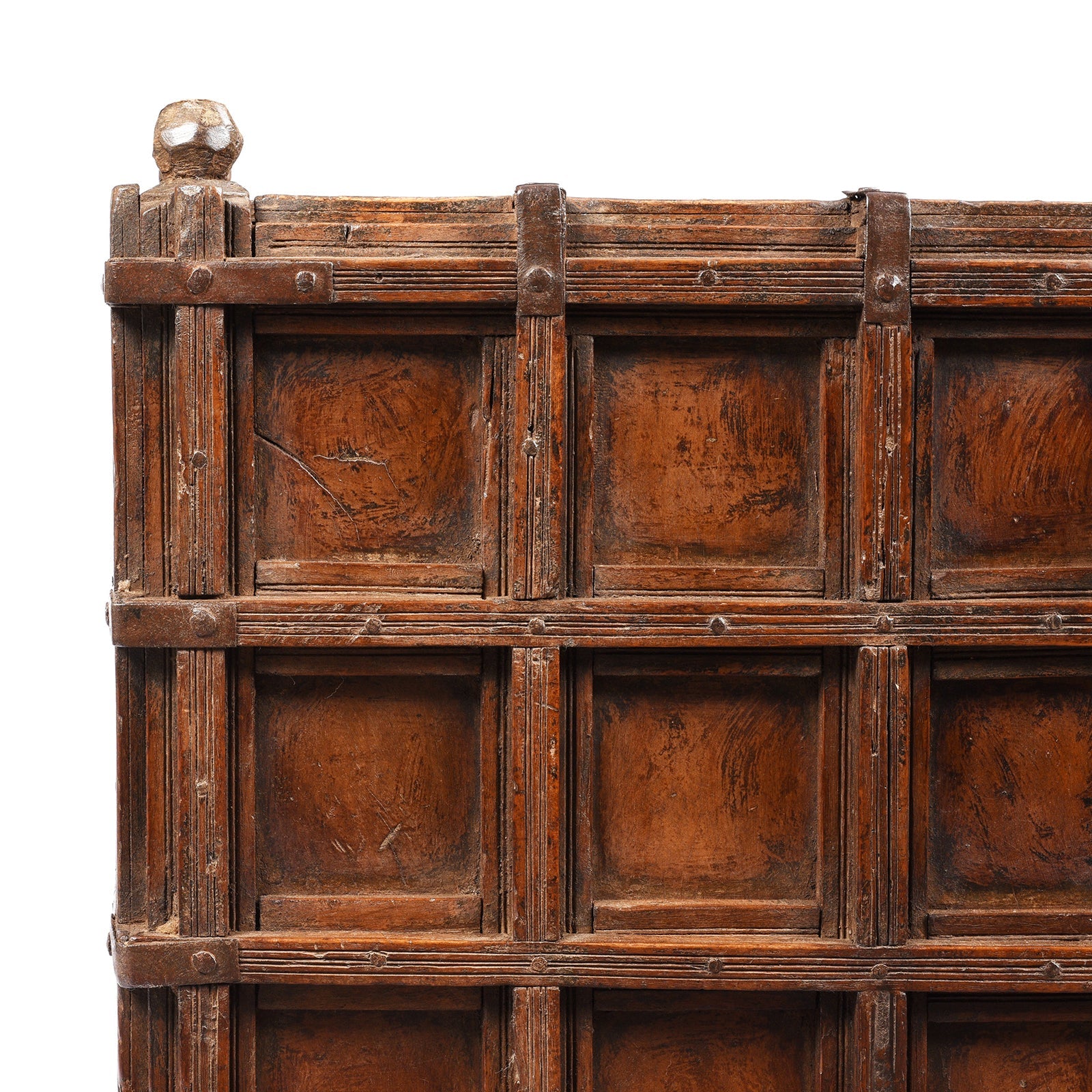 Brass Bound Teak Indian 'Pithara' Chest From Saurashtra - 18th Century