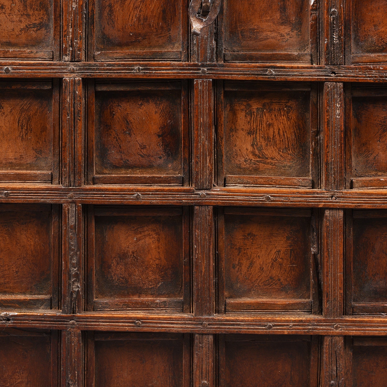 Brass Bound Teak Indian 'Pithara' Chest From Saurashtra - 18th Century