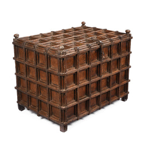 Brass Bound Teak Indian 'Pithara' Chest From Saurashtra - 18th Century