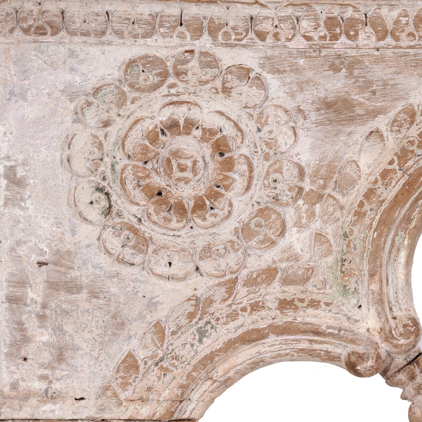 Carved Teak Triple Arch From Maharashtra - 19thC