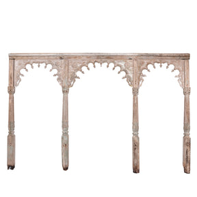 Carved Teak Triple Arch From Maharashtra - 19thC