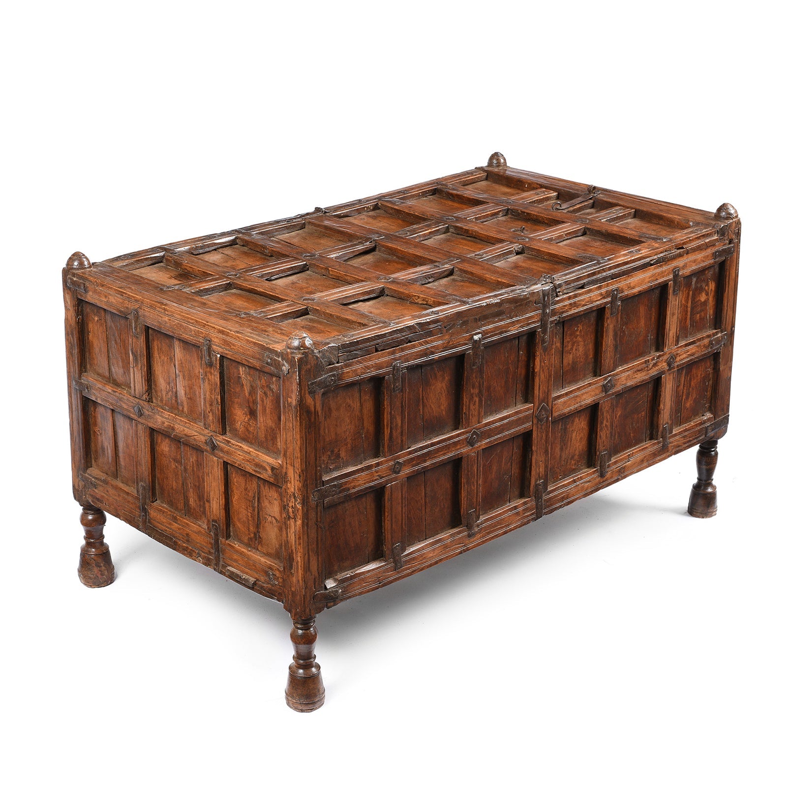 Indian Stick Box Storage Chest From Jaisalmer - 19thC