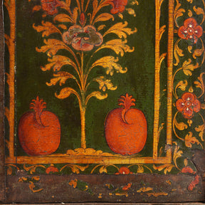 Tree Of Life Painted Window Shutter From Bikaner - 18th Century