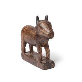Carved Teak Nandi Bull Toy From Andhra Pradesh - Ca 1920