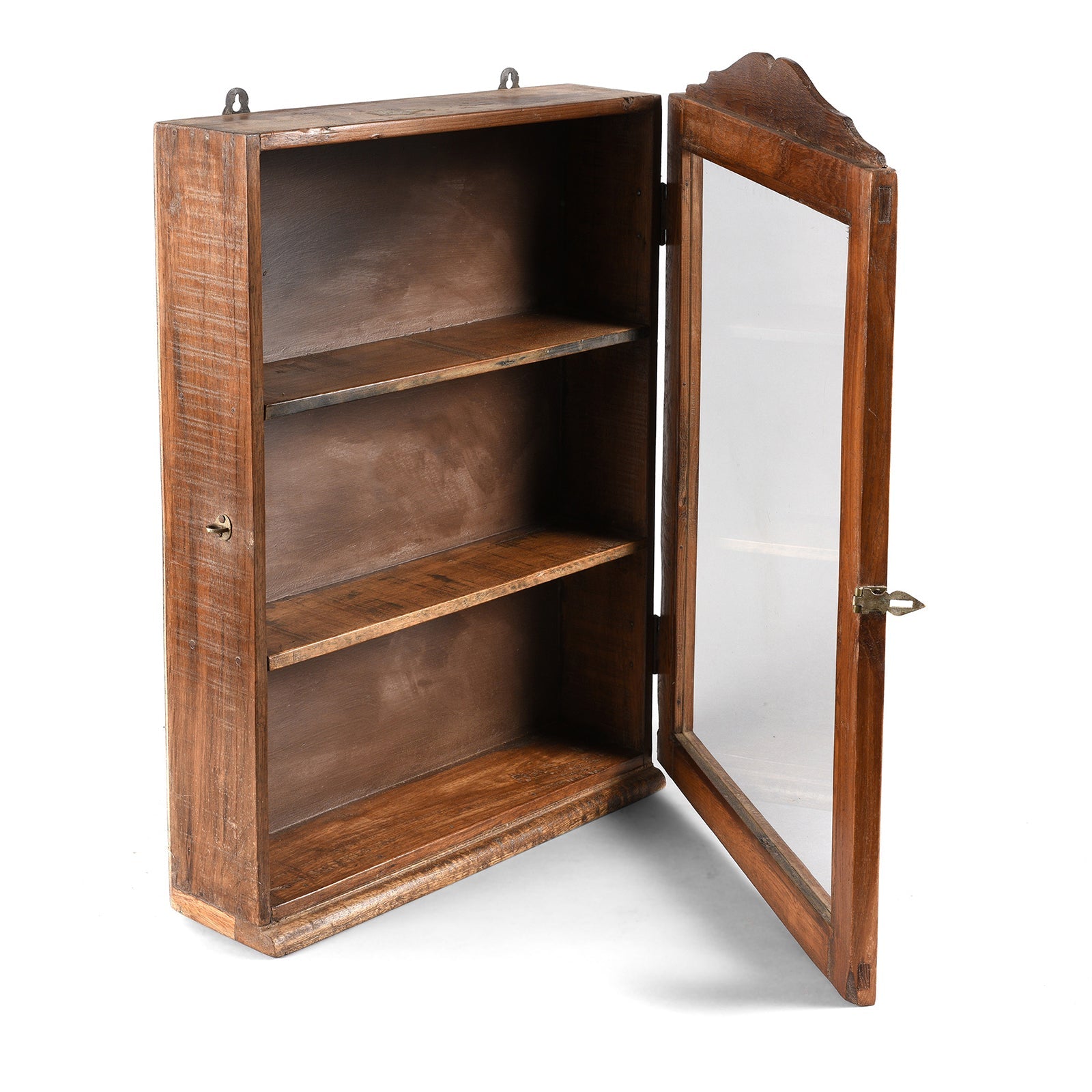 Glazed Teak Wall Cabinet From Gujarat - Ca 1930