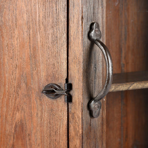 Glazed Teak Wall Cabinet From Gujarat - Ca 1920