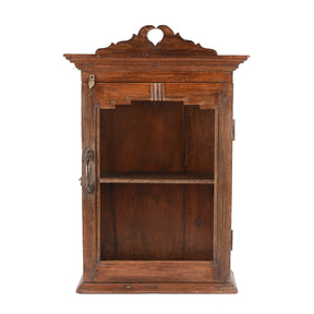 Glazed Teak Wall Cabinet From Gujarat - Ca 1920