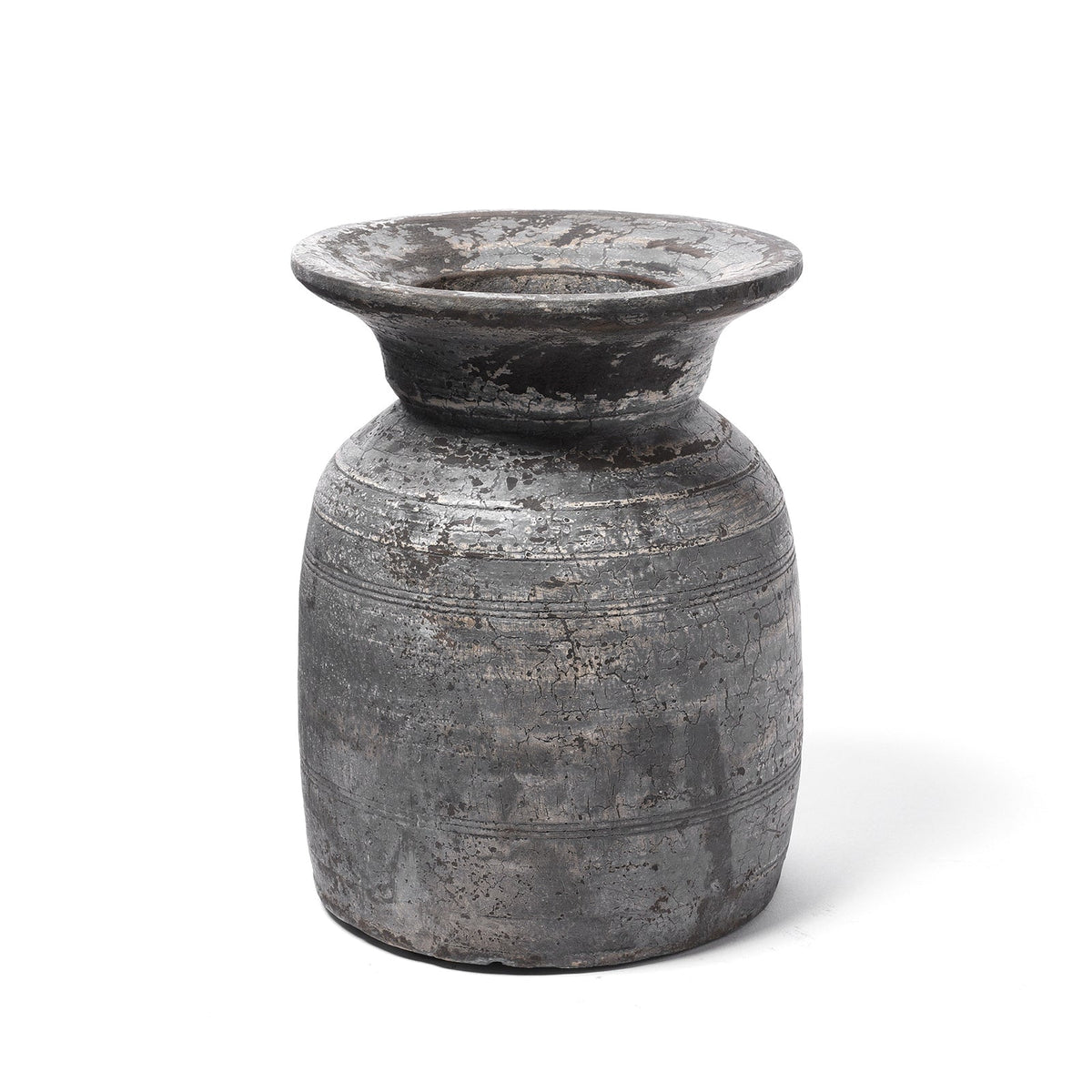 Vintage Indian Neem Wood Pot From Kullu - 1950's