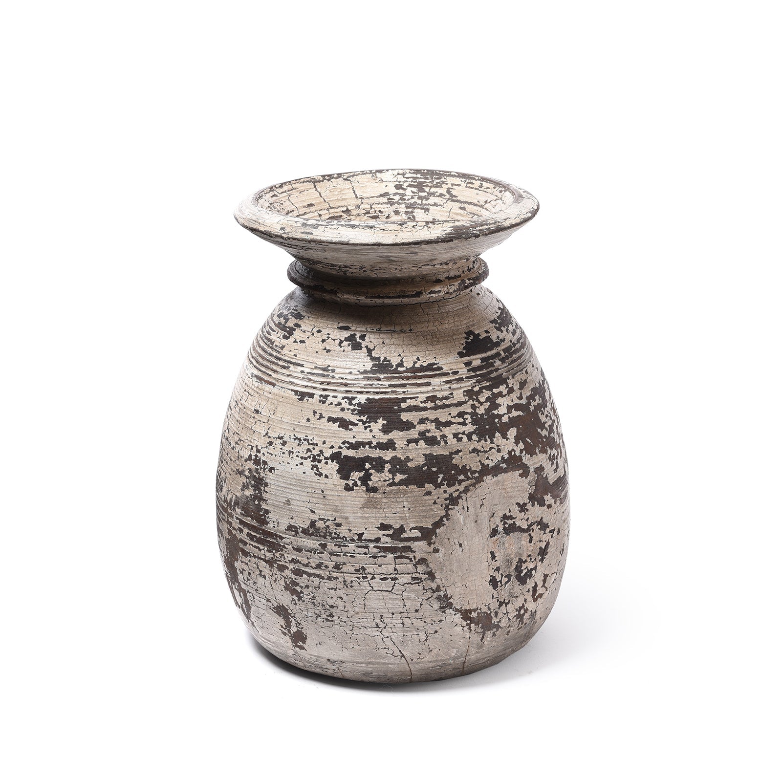 Vintage Painted Pot From Kullu - 1950's