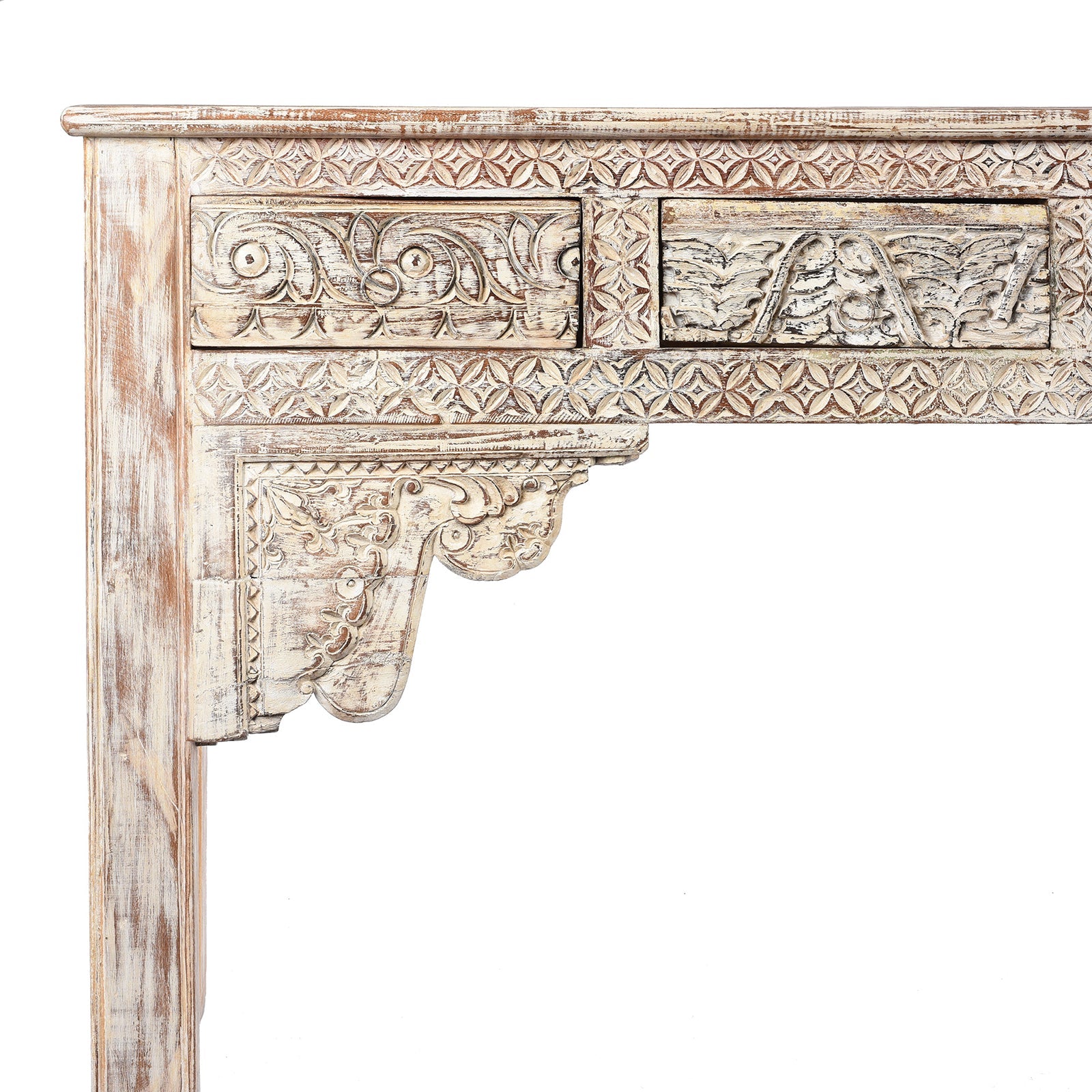 5 Drawer Console Table Made From Reclaimed Teak