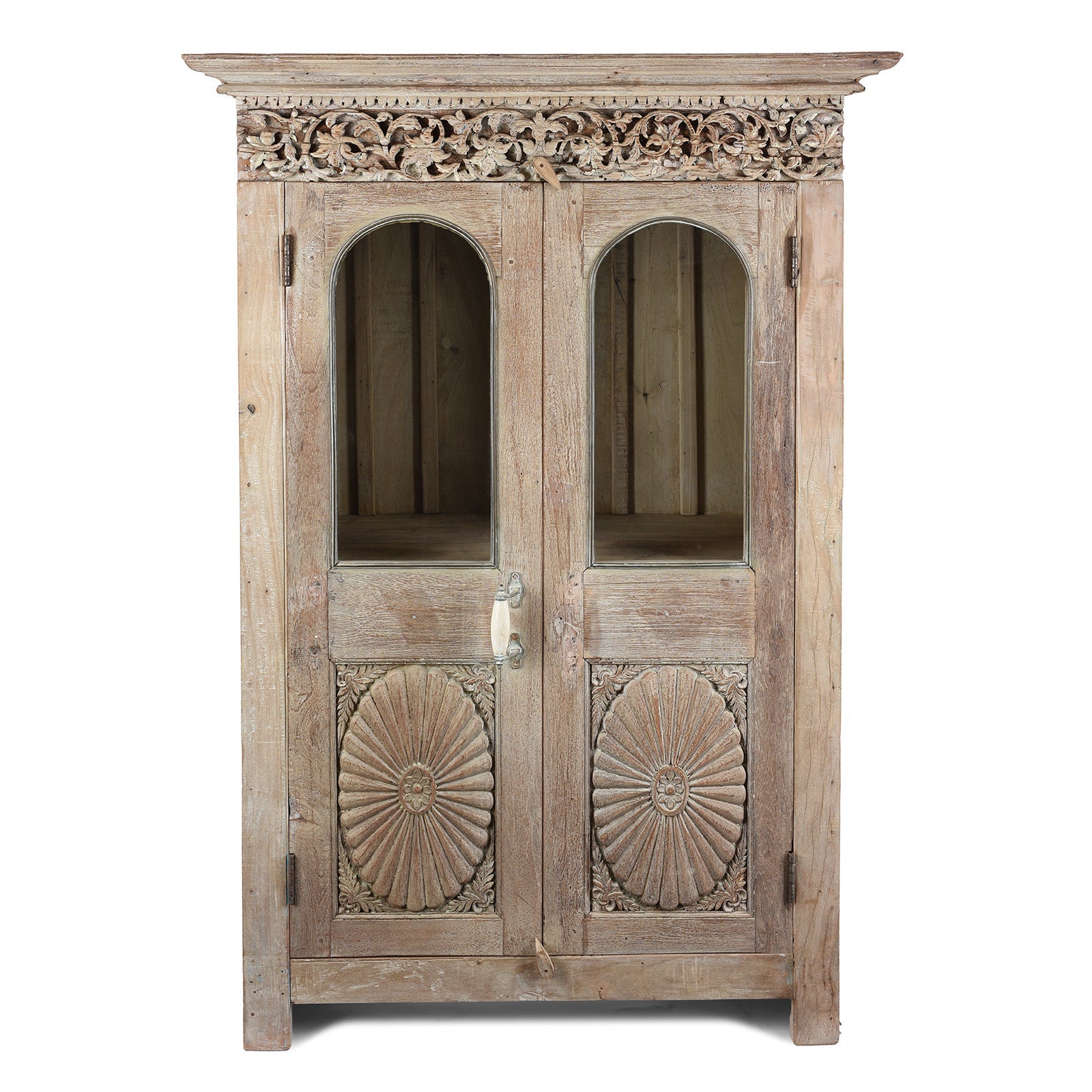 Glazed Cabinet Made From Reclaimed Teak