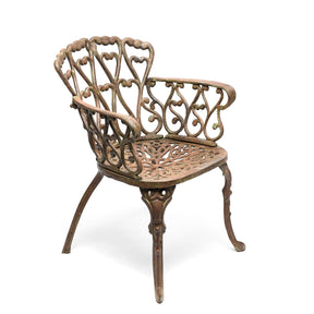 Outdoor Cast Iron Garden Chair - Heart Shape